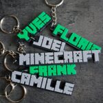 Llavero Minecraft Personalizado Con Tu Nombre