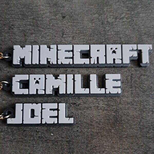 Llavero Minecraft Personalizado Con Tu Nombre - Imagen 4