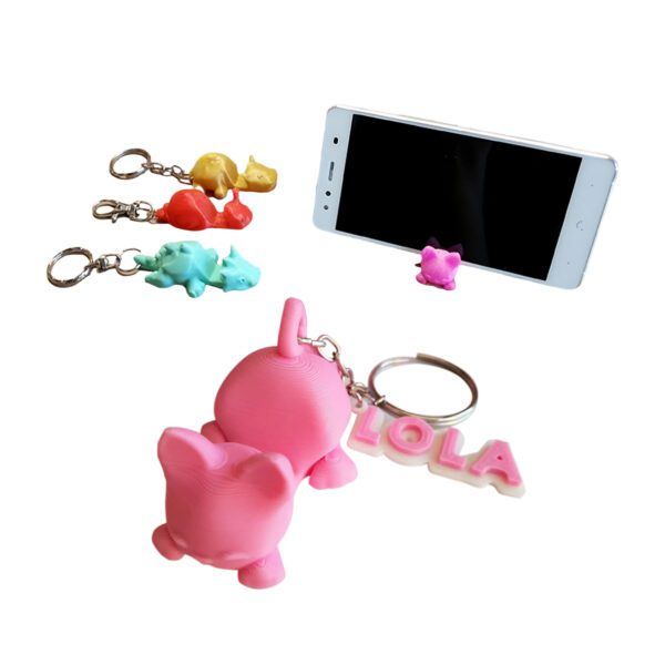 Llaveros Porta Celular Animalitos Personalizados con Nombre Pack x10u - Imagen 3