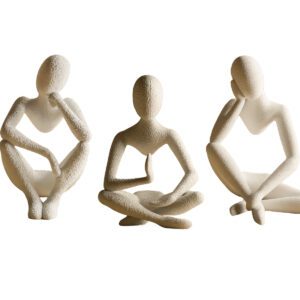 Set X3 Adorno Figura Meditacion Original Relajante Ambientes Feng Shui 15cm
