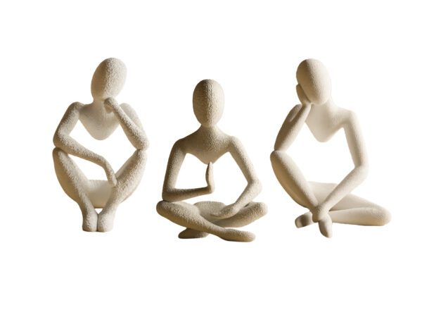 Set X3 Adorno Figura Meditacion Original Relajante Ambientes Feng Shui