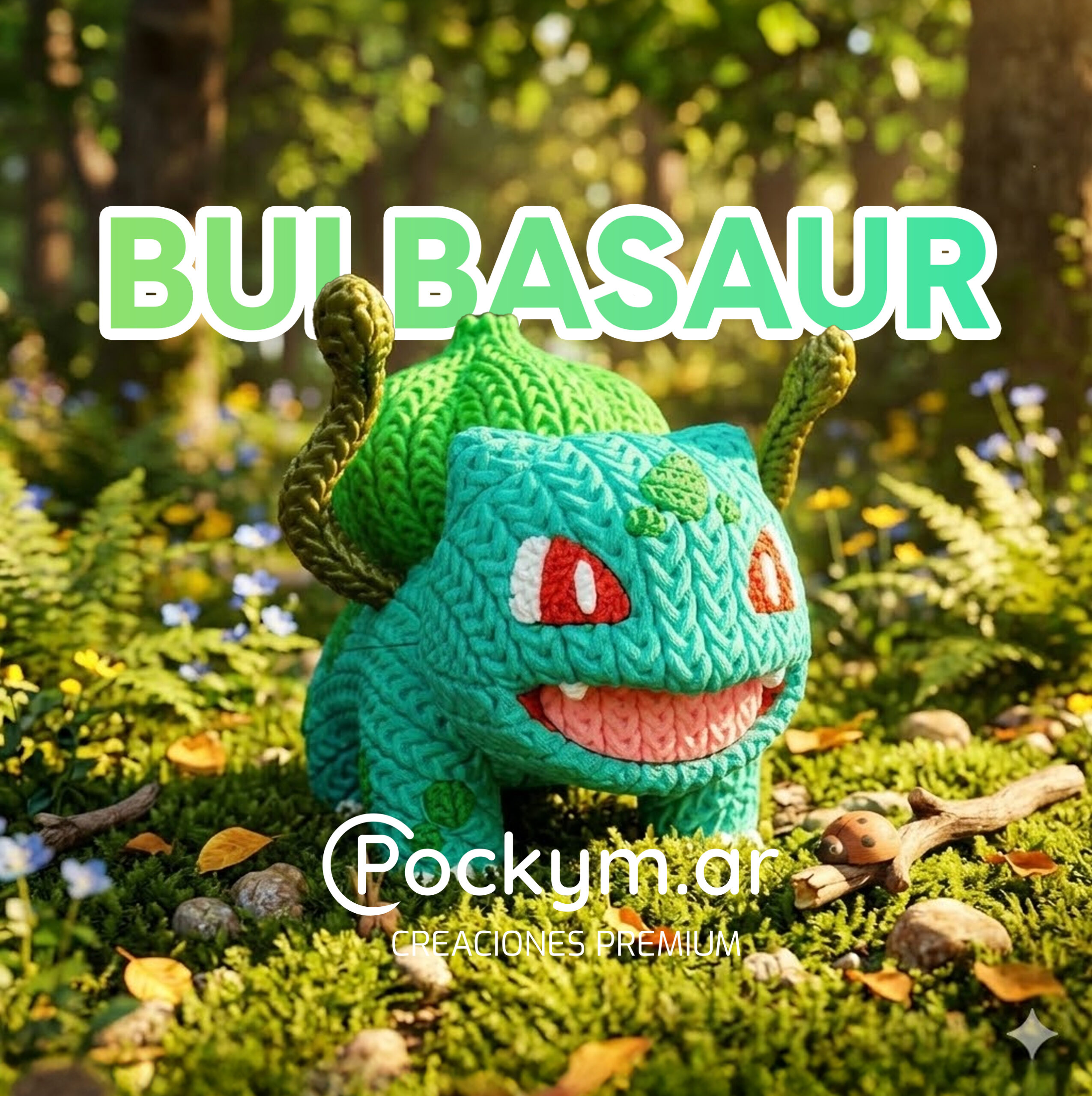 Bulbasaur Estilo Crochet Pokemon - Imagen 2